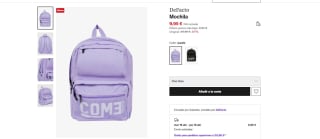 Recopilacion mochilas marca Defacto por 9,90€