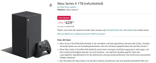 Certified Refurbished Xbox Series X 1TB voor €429 bij Amazon