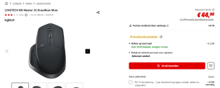 Logitech MX master 2S draadloos voor €44,90 bij Mediamarkt