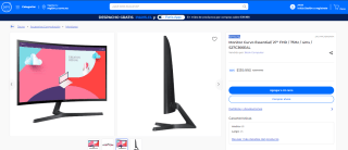 Monitor Samsung Curvo Essential 27" FHD por $139.990