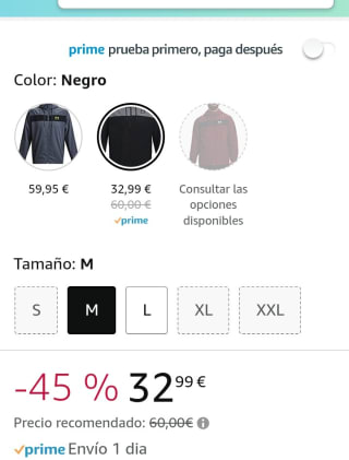 Under Armour Sportstyle Windbreaker Sudadera Hombre por 32,99€.