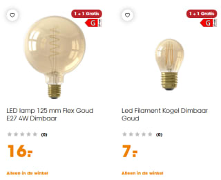 1+1 gratis op bijna alle lichtbronnen bij Kwantum