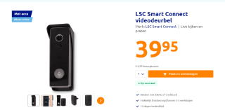 LSC Smart Connect videodeurbel voor €39,95 bij de Action