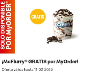 McDonalds McFlurry Gratis con MyOrder
