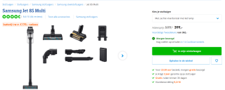 Samsung Jet™ 85 Multi steelstofzuiger + gratis extra accu voor €399 bij Coolblue