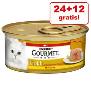 Blikjes Gourmet kattenvoer 24 + 12 gratis bij Zooplus