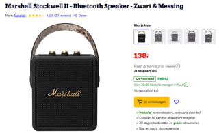 Marshall Stockwell II bluetooth speaker voor €138 bij Bol