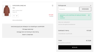 20% extra korting op geselecteerde items bij VILA