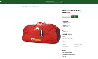 Bolsa deportiva Adidas Roma 2023-24 a tan solo 26,09€