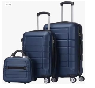 Juego de 3 Maletas ABS Semirigidas con Candado y 4 Ruedas por 54.82€ (Cuenta Nueva 42.82€)