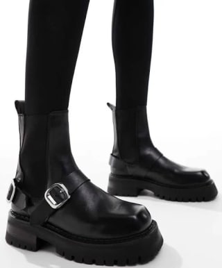 Botines Chelsea negros de cuero Arena ASOS DESIGN por 17,60€