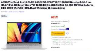 ASUS VivoBook Pro 15 OLED K6502ZC-LP037W voor €871,20 bij Bol.com