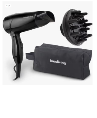 Secador de Pelo Profesional Compacto Plegable |1600W Innoliving por 12,66€ (Cuenta Nueva 7.59€)