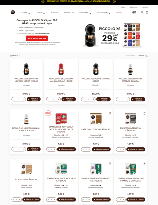 Black Friday Cafetera Piccolo XS Dolce Gusto a solo 29€