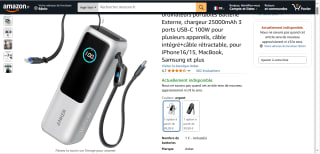 Power Bank Batterie externe Anker 25000mAh à 89,99€