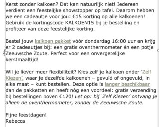 Grutto code €27,50 korting op Kalkoenen