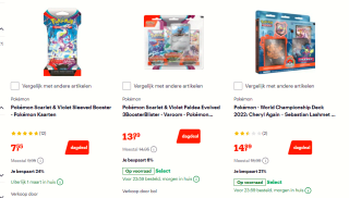 Diverse Pokémon Premium Collection en boosters tot 25% korting bij Bol.com