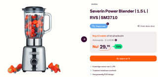 Severin SM 3710 Blender RVS voor €29,95 bij Ibood