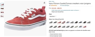 Vans jongenssneakers voor €22
