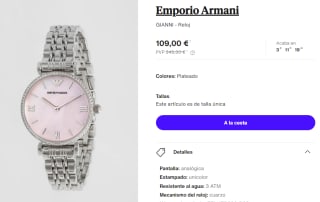 Reloj para Mujer Emporio Armani GIANNI por 109€