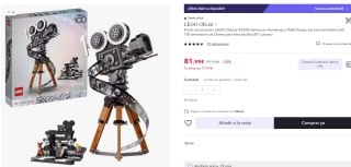 Lego Disney 43230 Cámara en Homenaje a Walt Disney por 81,99€ (nueva cuenta por 69,99€)