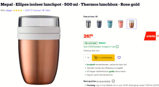 Mepal - Ellipse Isoleer Lunchpot - To Go Yoghurtbeker - 500 ml voor €26,99 bij Bol.com