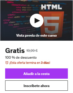 Aprende HTML5 de Cero a experto Gratis con Udemy