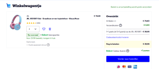 JBL Kinderkoptelefoon 1+1 gratis bij Bol