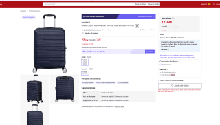Maleta de cabina American Tourister por solo 77,72€ (Nuevos usuarios 46,63€)