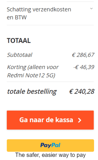 Xiaomi Redmi Note 12 Pro 5G voor €240,28 dmv code bij Gshopper
