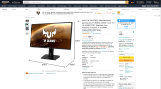 Monitor 27" Asus TUF VG27WQ por 198,40€