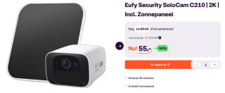 Eufy beveiligingscamera outdoor Solocam C210 WiFi 2K + zonnepaneel voor €55 bij Ibood