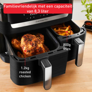Tefal Easy Fry & Grill 8.3L XXL dubbele airfryer (EY905D) voor €149,99