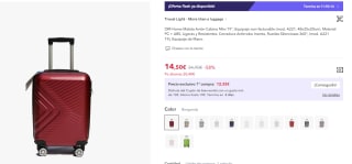 Maleta Avión Cabina 48x35x20cm por 7,25€