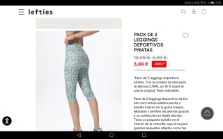 Pack de 2 Leggins deportivos Piratas. Por 3,99€