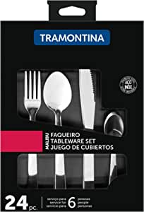 Faqueiro em Inox da Malibu com 24 peças - R$ 49,99