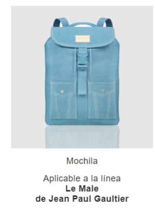 Regalo de Mochila por la compra de perfumes de hombre Jean Paul Gautier