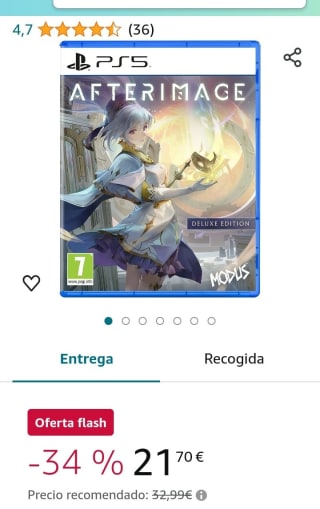 Afterimage PlayStation 5 por 21,30€.