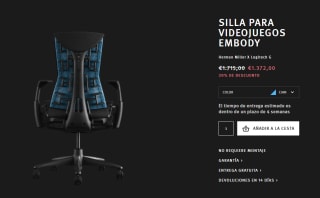 Silla Gaming Herman Miller X Logitech G por 1372€