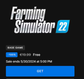 Farm Simulator 22 gratis bij Epic Games