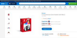 Consola de Nintendo Switch Oled Blanco por $349.990