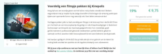 Kinepolis bioscoopkaartje voor €9,75 bij Dagpas.nl