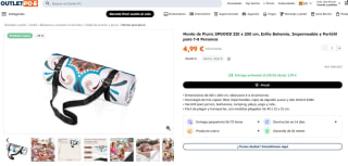 Manta de Picnic SPGOOD 220 x 200 cm, Estilo Bohemio, Impermeable y Portátil para 7-8 Personas por 4,99€