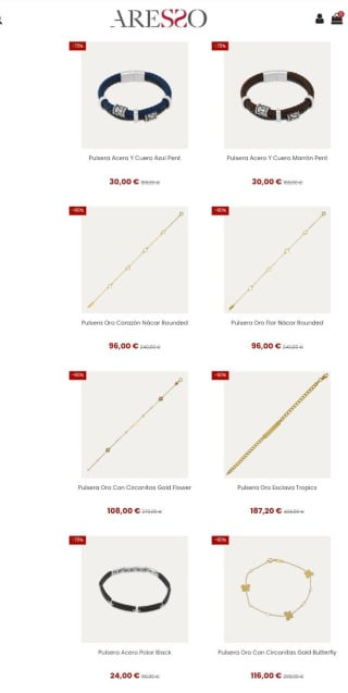 Hasta un -70% de Descuento en Pulseras.