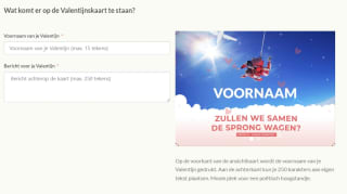 Gratis Valentijnskaart versturen bij Skydive Zeeland