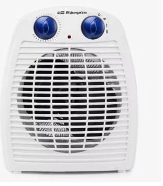 Orbegozo FHA 7051 - Calefactor compacto, 2 Niveles de potencia, Modo ventilador, Asa, Protección Sobrecalentamiento, 2000 W por 9.6€