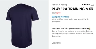 Playera training MX3 por $219 en Adidas