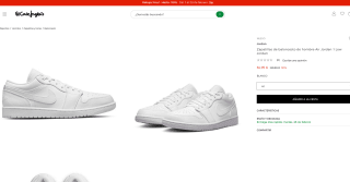 Zapatillas de baloncesto hombre Air Jordan 1 Low Jordan por solo 64,95€