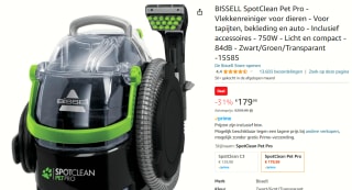 Bissell SpotClean Pet Pro Vlekkenreiniger voor €179,99 bij Amazon