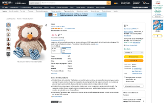 Peluche búho Nici Óscar 35 cm por 6,07€
